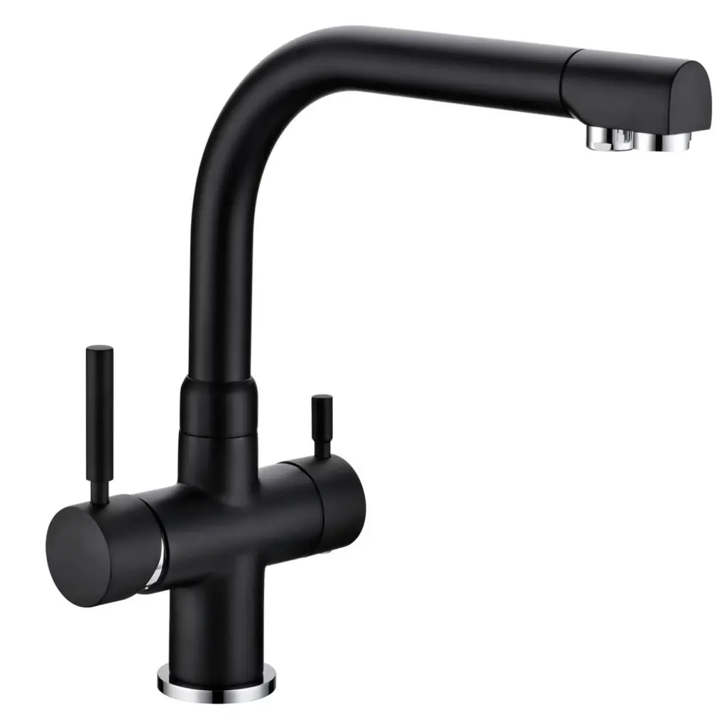 3-Wege-Armatur DANUBIO L-Auslauf in Schwarz