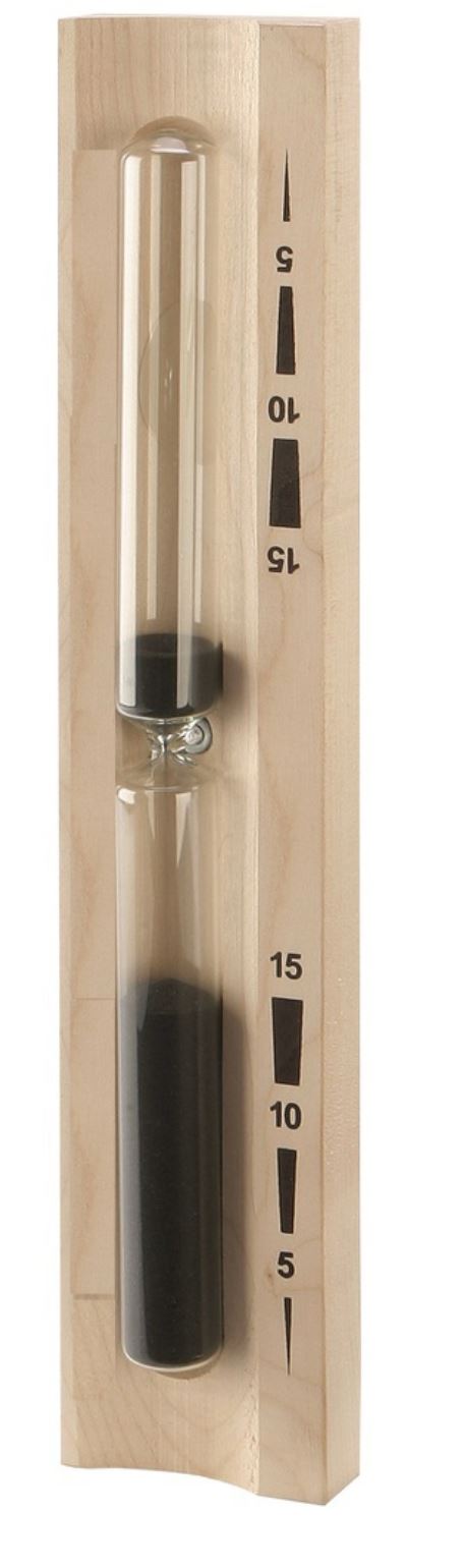 Sanduhren Laufzeit 15 Min. schwarz