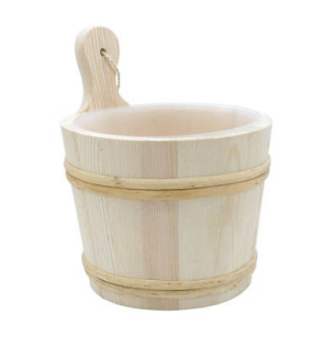 Aufgusseimer ca. 2 l aus Kiefernholz mit Kunststoff-Einsatz