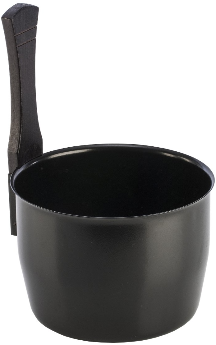 Aufgusseimer 4 I mit schwarzer Pulverbeschichtung