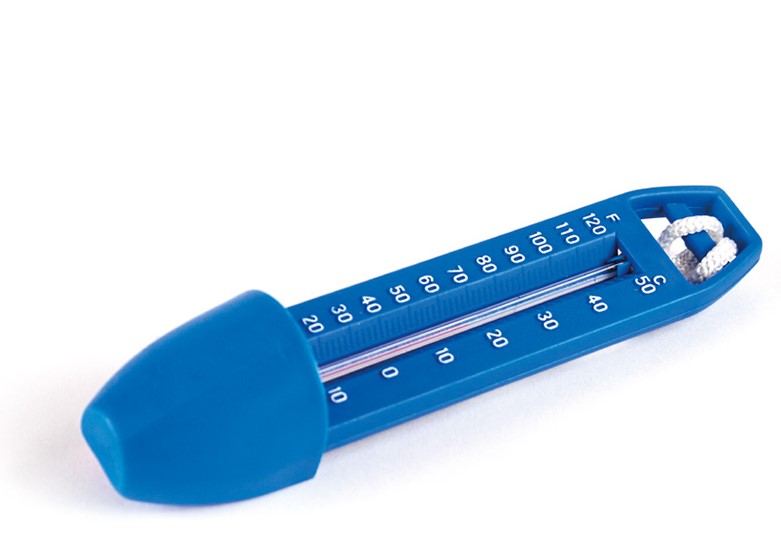 Badethermometer 25cm blau