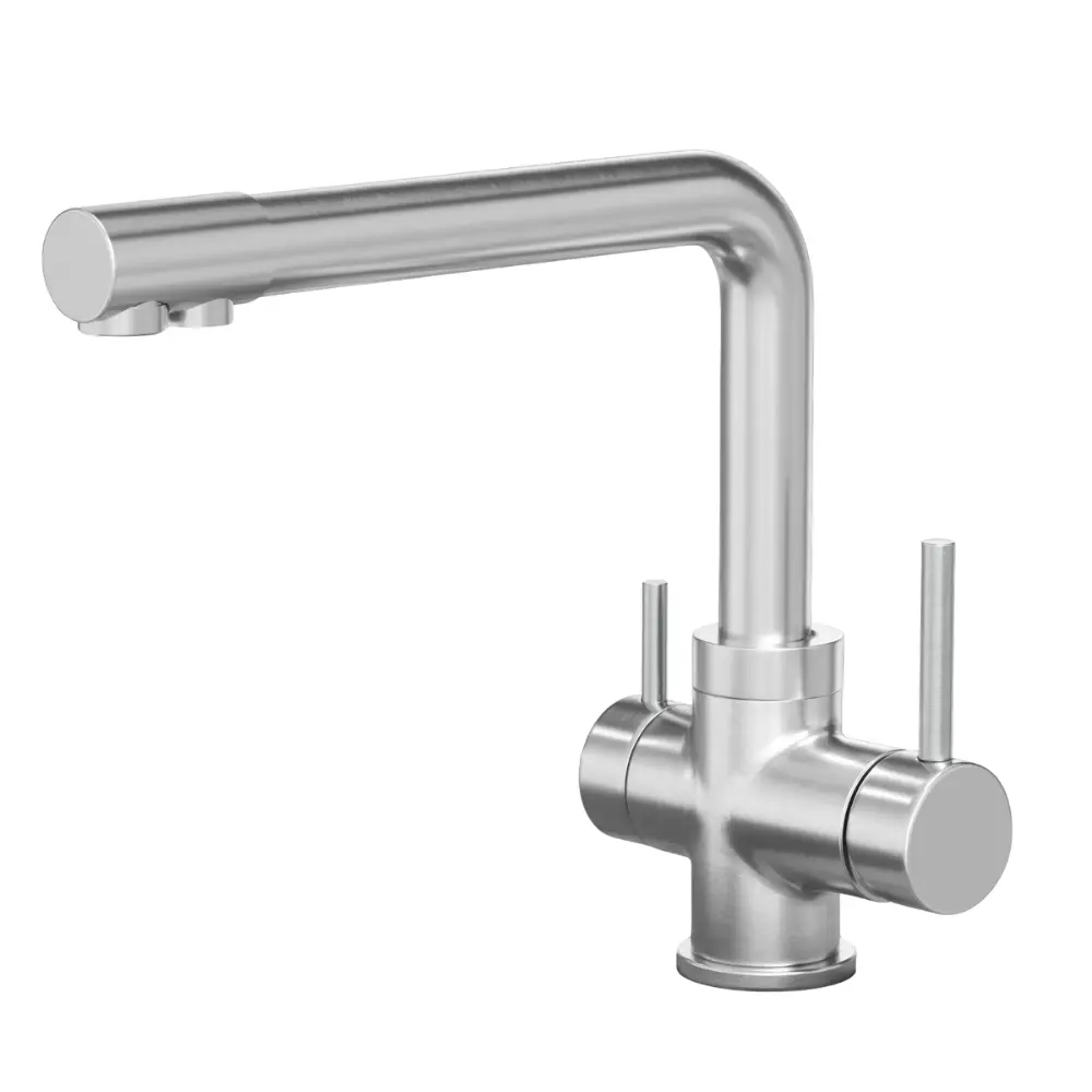 3-Wege-Armatur GIULIA in verschiedenen Ausführungen - Wasserhahn aus massivem 304 Edelstahl oder Messing verchromt, 360° drehbar