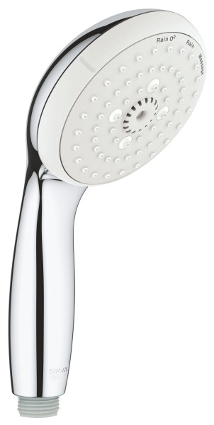 Handbrause Tempesta 100 1/2" 3-strahlig verchromt Brauseboden weiss Grohe