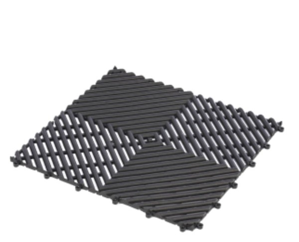 Bodenmatte PVC 30,4 x 30,4 cm schwarz