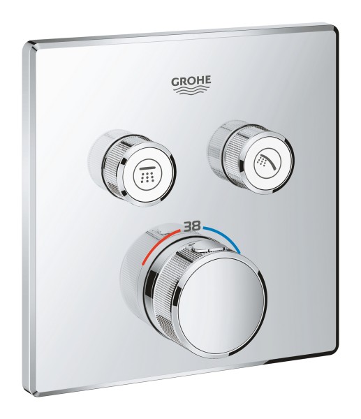 Thermostat Grohtherm SmartControl 29124 eckig FMS,2 Absperrventile chrom F.Grohe